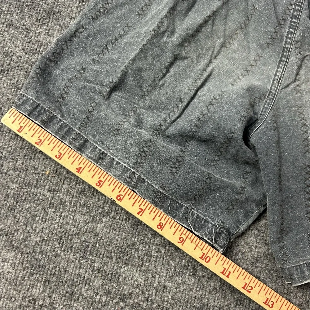 Vintage Quiksilver Chino Shorts Mens 36 Gray Denim Elastic Waist USA 90s